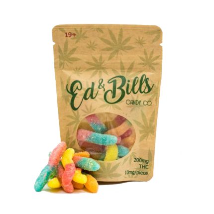 THC Infused Neon Worm Candies