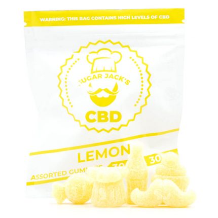 SugarJacks Assorted CBD Gummies Lemon 300MG
