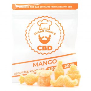SugarJacks Assorted CBD Gummies Mango 300MG