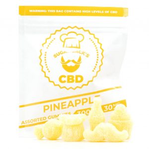 SugarJacks Assorted CBD Gummies Pineapple 300MG