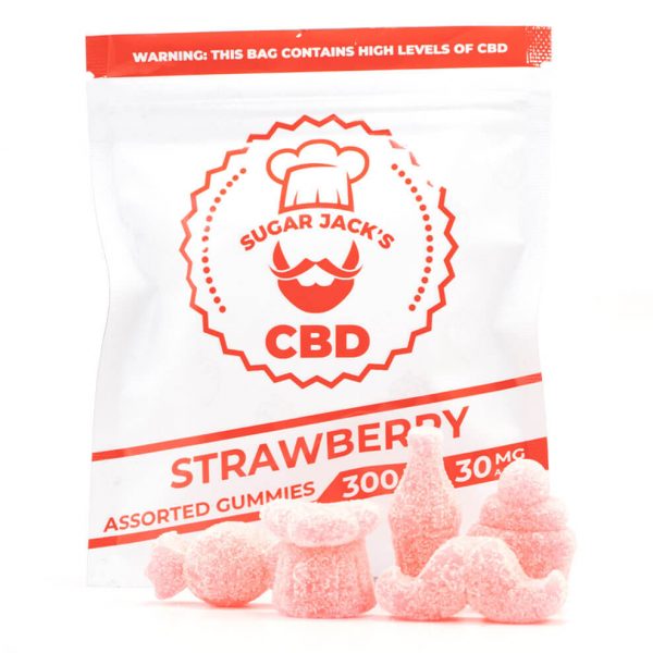 SugarJacks Assorted CBD Gummies Strawberry 300MG