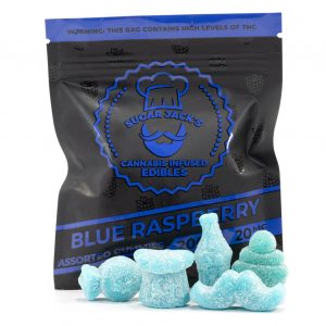 SugarJacks Assorted THC Gummies Blue Raspberry 200MG