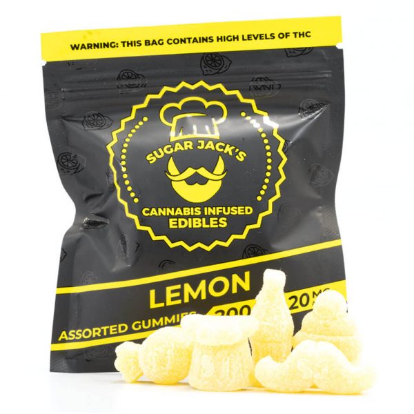 SugarJacks Assorted THC Gummies Lemon 200MG