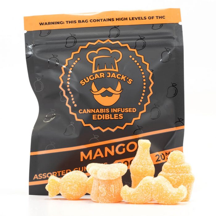 SugarJacks Assorted THC Gummies Mango 200MG