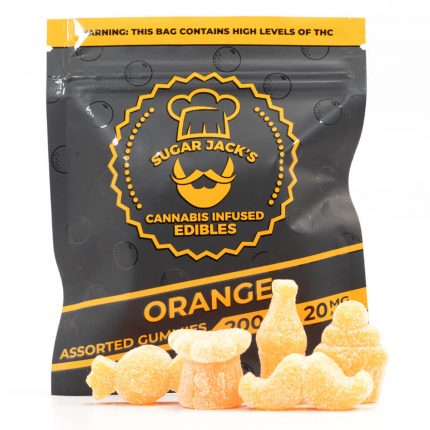 SugarJacks Assorted THC Gummies Orange 200MG