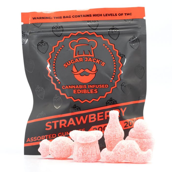 SugarJacks Assorted THC Gummies Strawberry 200MG