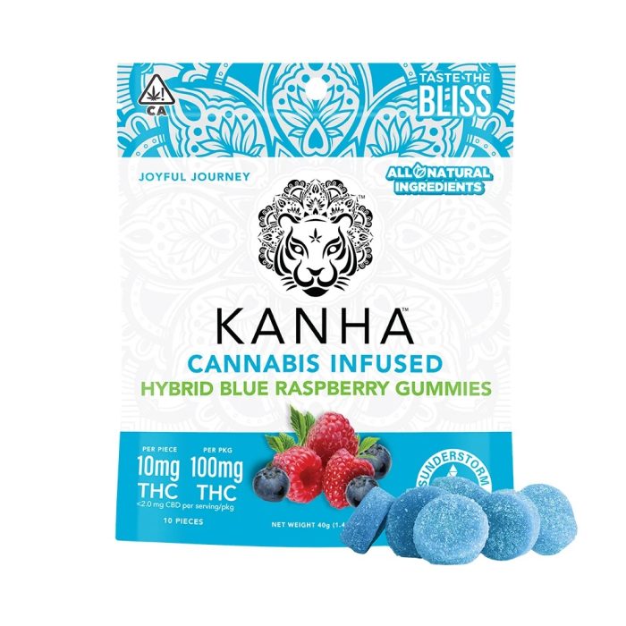 Kanha Gummies Blue Raspberry - Hybrid