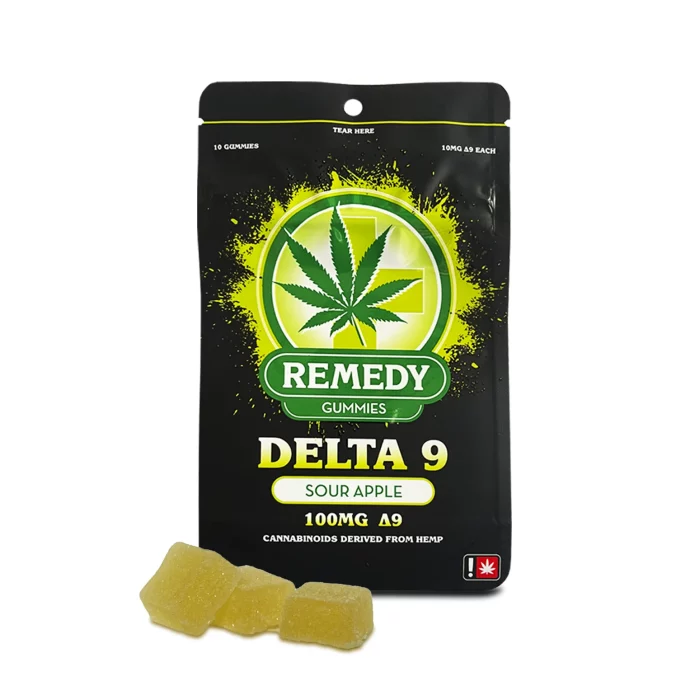 100mg Delta 9 THC Gummies Sour Apple