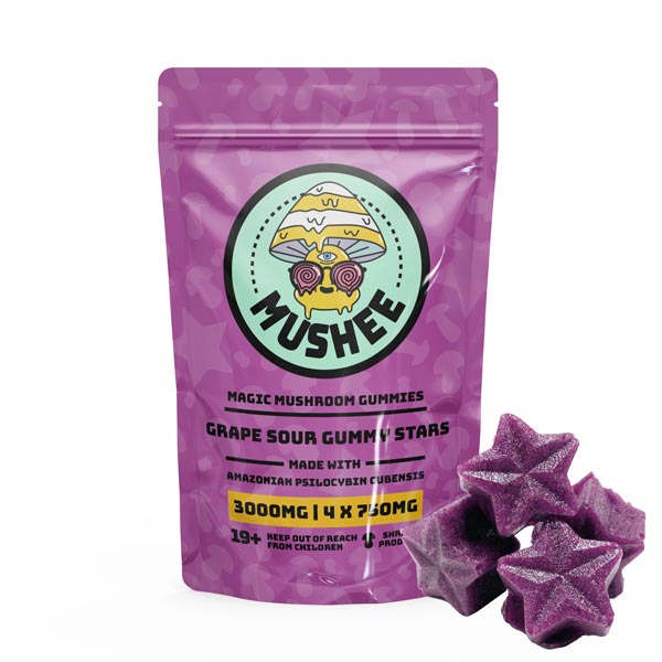 3000MG Magic Mushroom Star Gummies – Grape (Mushee)