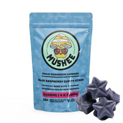 Blue Raspberry – 3000MG Magic Mushroom Star Gummies (Mushee)